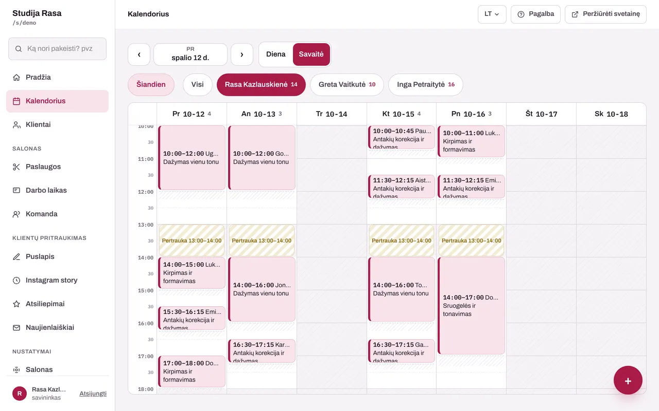 edapi kalendārs un publiskā pierakstu lapa